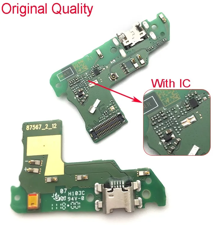 Original With IC Новинка для huawei Y6 Prime /Y6 /Honor 7A док-станция с зарядным устройством и usb зарядным портом гибкий кабель с высоким качеством - Цвет: Original With IC