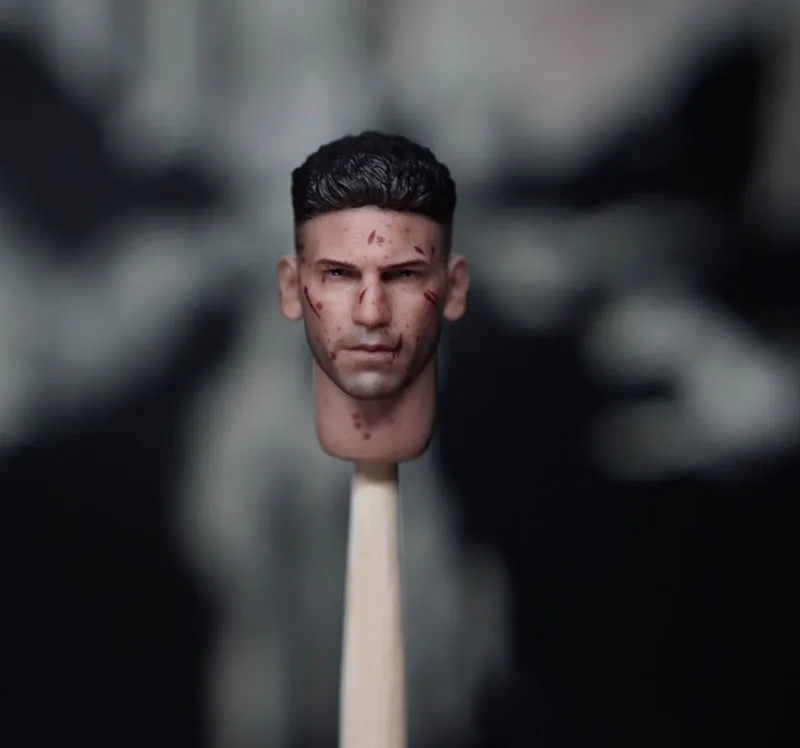 

In Stock 1/12 Scale Punisher Head Sculpt Normal/War Damage Ver. Jon Bernthal Head Carved Model For Mezco 6" Male Body Toy