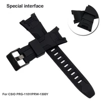 adapt for csio silicone watch band prg 110yprw 1300y series watch accessories male convex 13mm