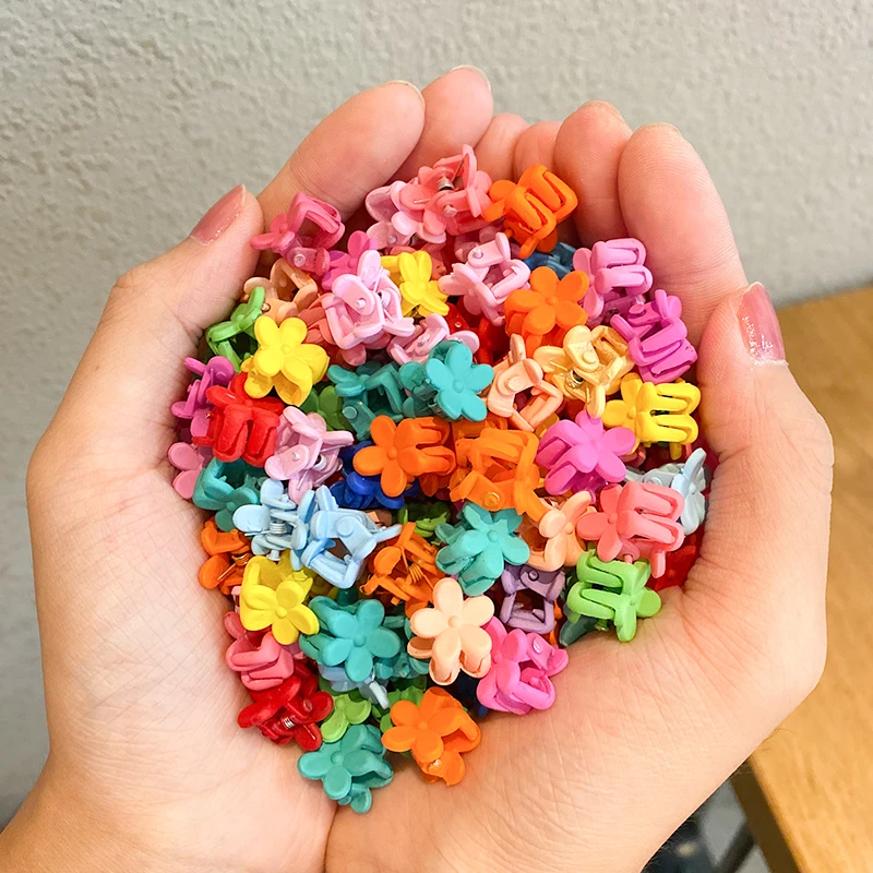 

30/50PCS/Set Girls Cute Colorful Flower Star Mickey Small Hair Claws Kids Sweet Hairpins Hair Clips Fashion Hair Accessories
