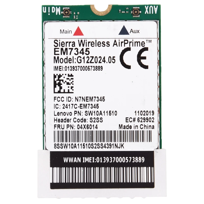 GOBI5000 EM7345 LTE FRU 00JT511 ThinkPad 10 планшет TP WWAN HSPA + 42 Мбит/с 4G модуль NGFF|Сетевые карты| |
