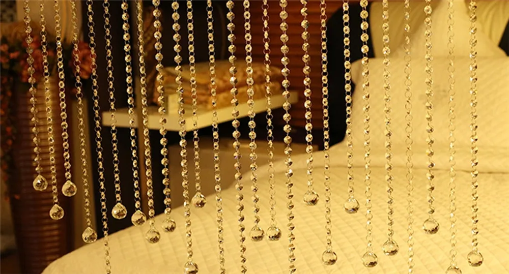 Хрустальная стеклянная занавеска из бисера роскошная для гостиной спальни