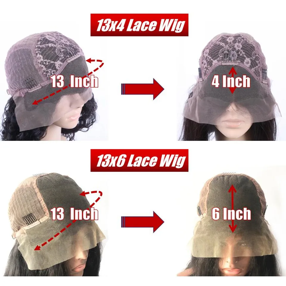 13*4 парики из натуральных волос на кружеве с детскими волосами волнистые