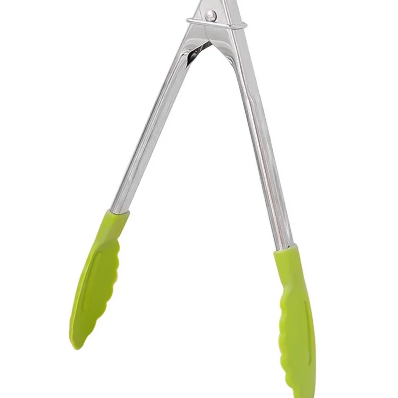 Силиконовые кухонные щипцы для сервировки салата и барбекю из нержавеющей стали