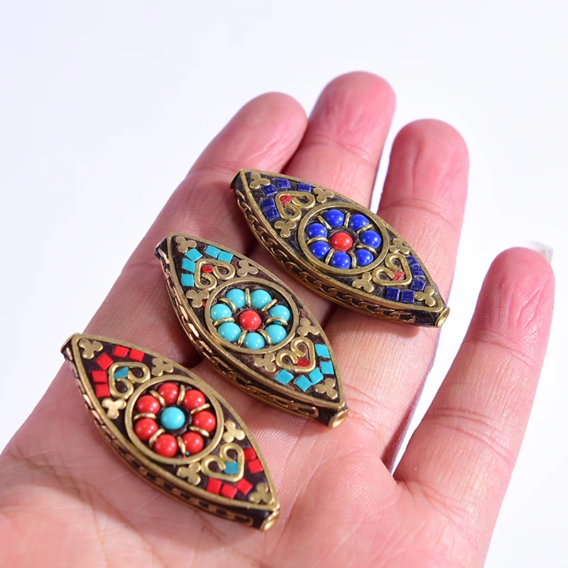 Винтажный бусины в тибетском стиле непальский Индийский металлический кулон