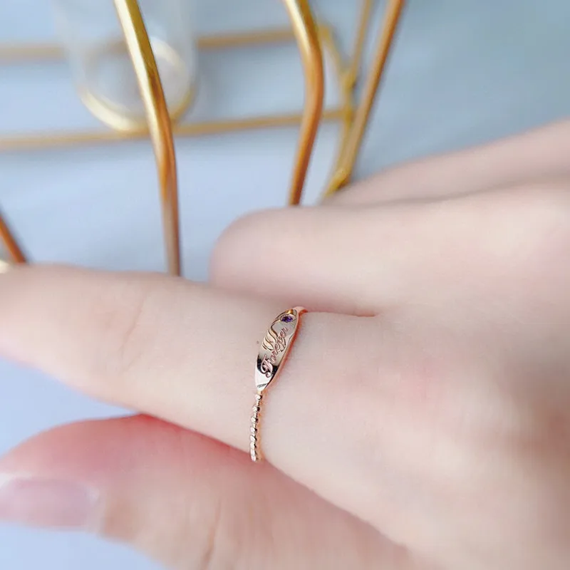 

AINUOSHI 18K Gold Round Cut Natural Amethyst Anniversary Engagement for Women Fashion Gemstone Ring Fine Jewelry(Can Be Engrave)