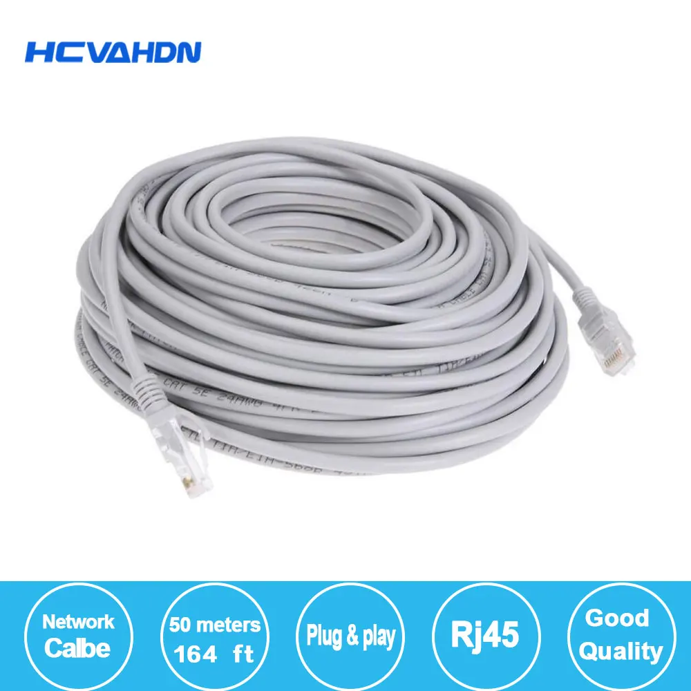 HCVAHDN 1 шт. 50 м 164ft cat5 Ethernet сетевой кабель RJ45 патч открытый водонепроницаемый LAN