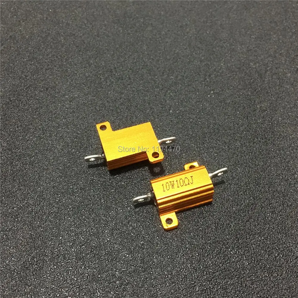 5 шт./лот RX24 10 Вт 2R 2.2R 2.5R 3R 3.3R 4R 4.7R Ом Золотой металлический корпус Чехол Мощность с