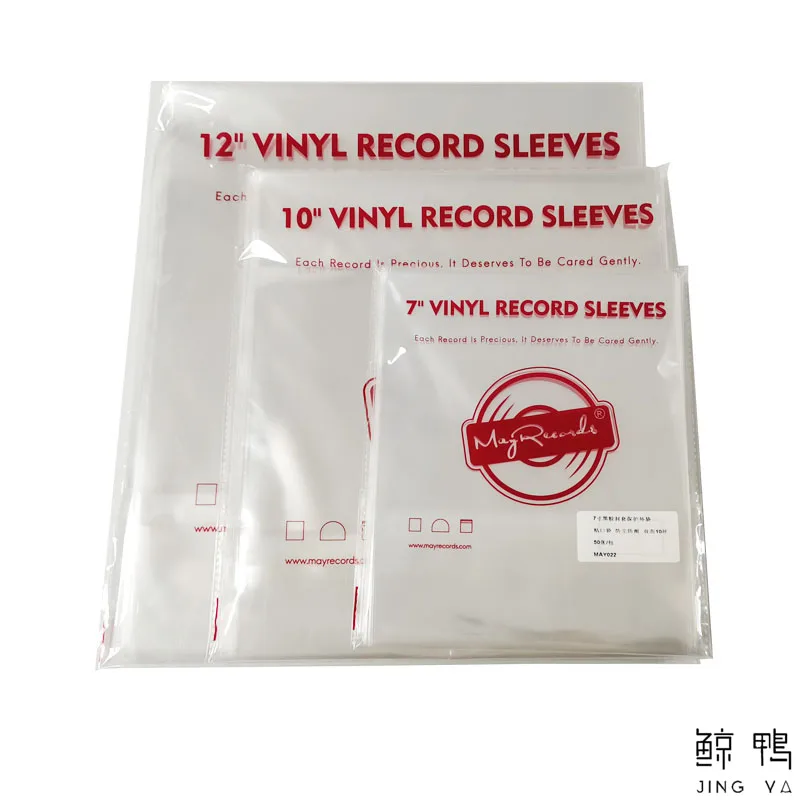 

50PCS OPP Plastic Resealable Outer Sleeves for 12'' Single LP 12inch Gatefold Envelope 10inch 7inch Vinyl Record