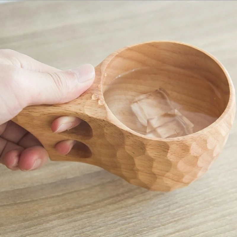 

Portable Wood Coffee Mug Wooden Tea Milk Cups Water Drinking Mugs Drinkware Handmade Convenient Juice Lemon Teacup Gift cocina