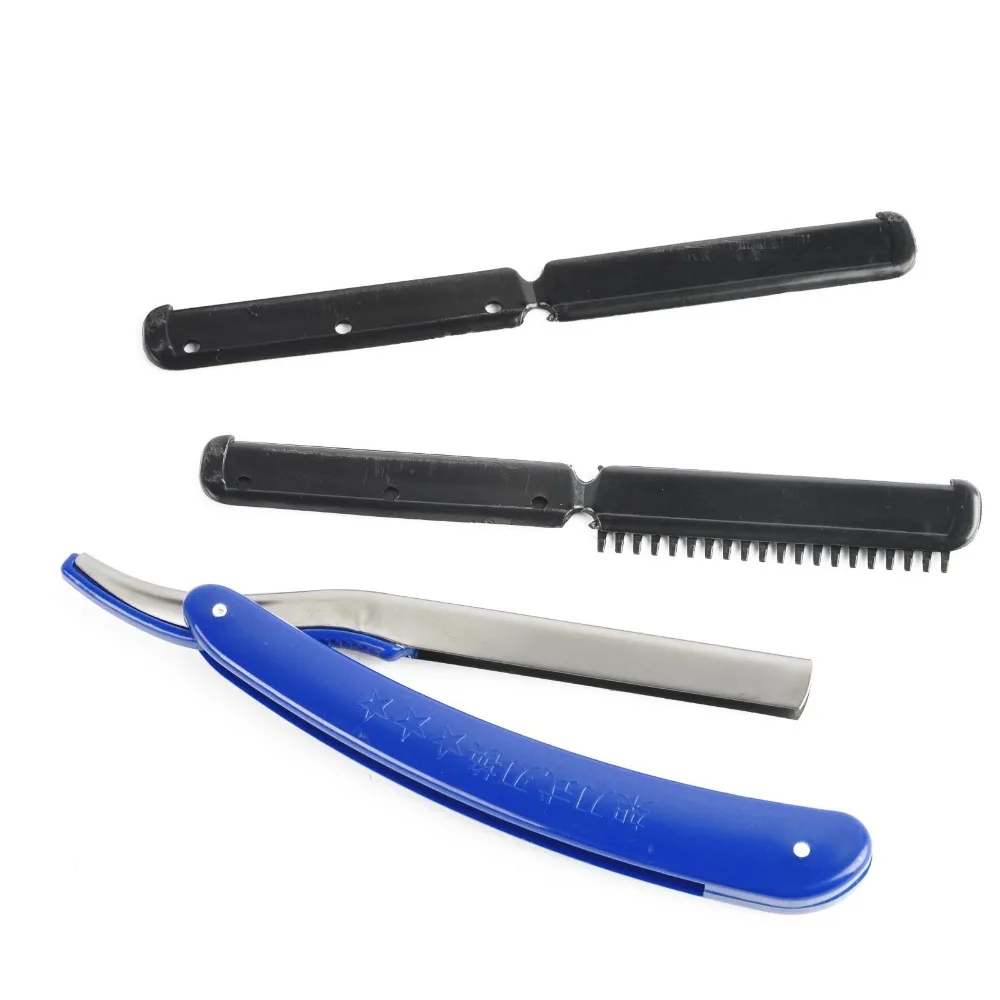 Профессиональный складной нож для бритья синего цвета мужчин | Красота и