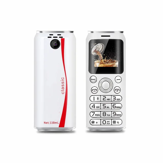 Белый Новейший карманный мини мобильный телефон SATREND K8 1,0 дюймов cola форма телефон MP3 Bluetooth dialer запись звонков маленький мобильный телефон - Цвет: Белый