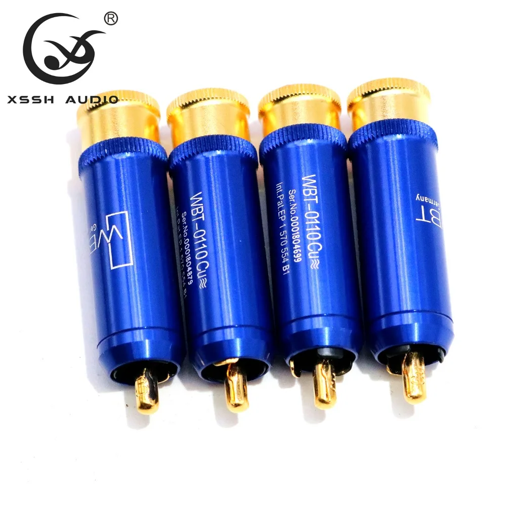 XSSH аудио 4 шт. WBT-0110Cu nextgen signature RCA набор из 4 шт. медный высококачественный разъем штекер