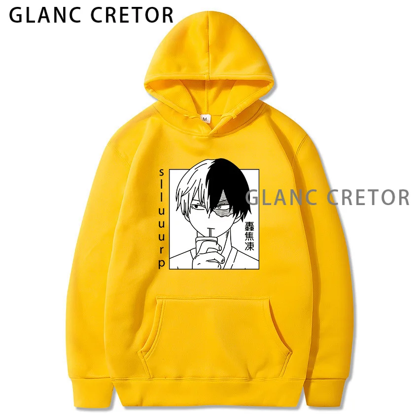 

2021 My Hero Academia Shoto Todoroki Hip Hop Hoodies Men Cartoon My Hero Academia Hoody Anime Streetwear Unisex Sweatshirts