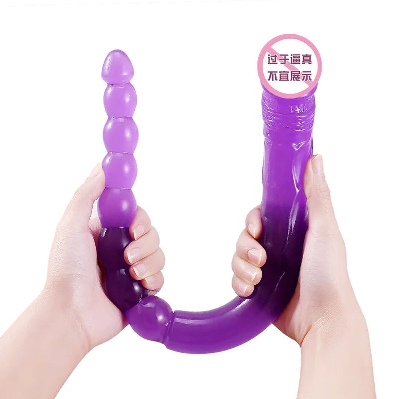 47 см длинная двойная голова искусственный пенис большой фаллоимитатор для пары