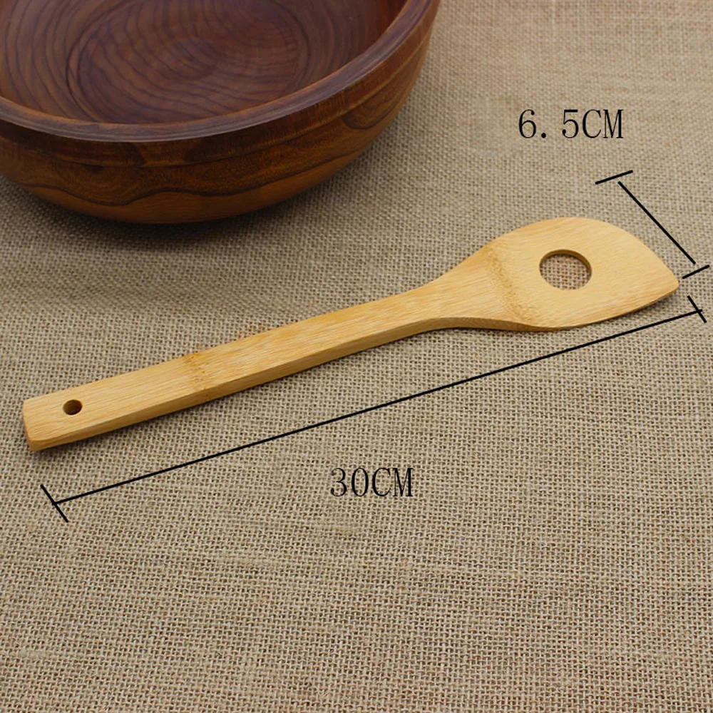 

Kitchen Tools 5 Piece Set Bamboo Spoon Spatula Kitchen Utensil Wooden Cooking Tool Mixing Set #T2P