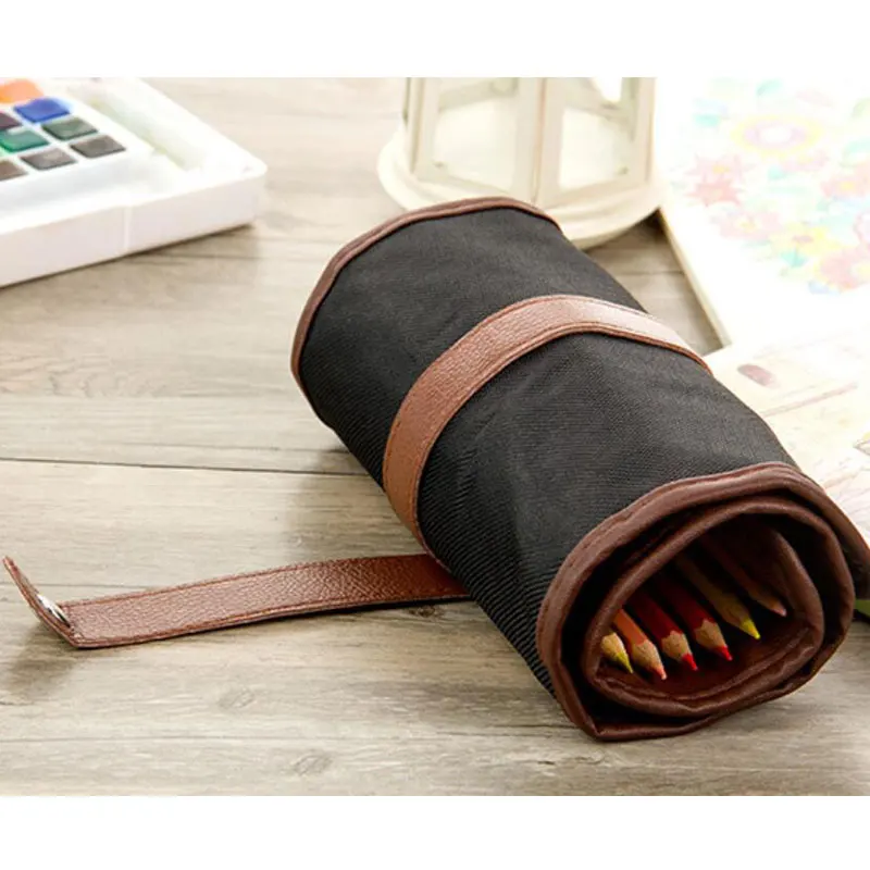 72 цвета холщовый чехол для карандашей занавески цветные свинцовые рулоны