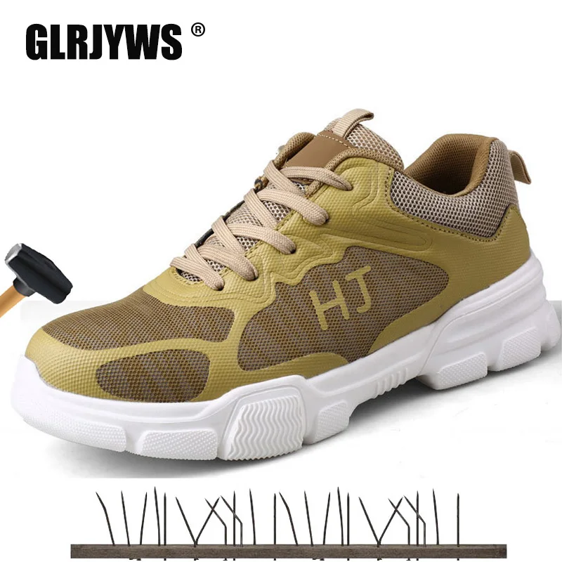 Мужские стальные кроссовки для безопасной работы на носу легкие дышащие