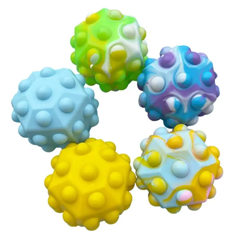 

Silicone Squeezing Hexagonal Balls Stress Relief Sensory Toys for Kids and Adults Party Birthday Christmas Gifts