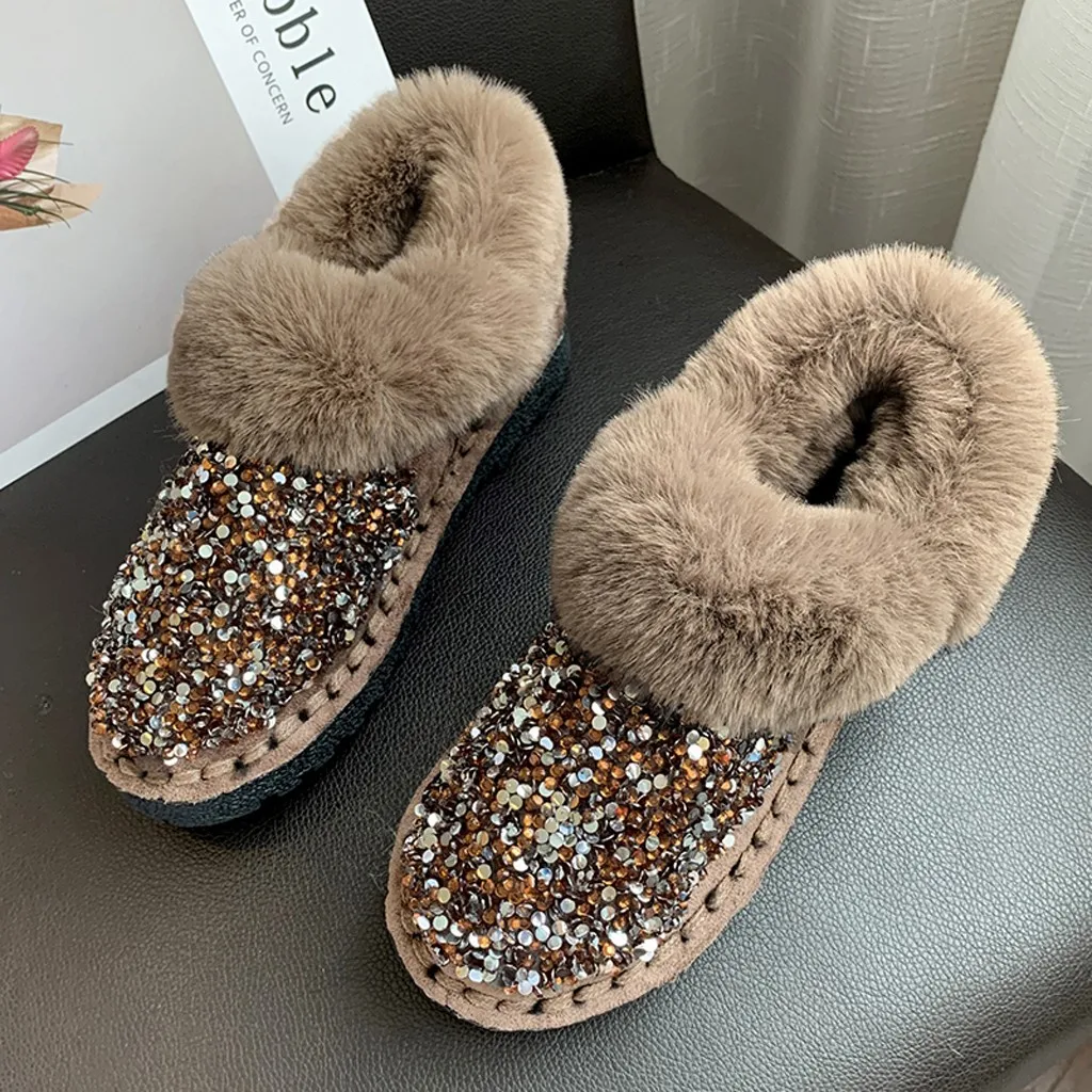 Женская обувь корейские женские зимние ботинки шикарная женская из плюша