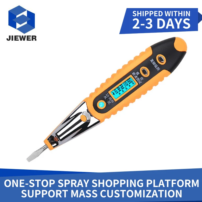 

JIEWER LED Digital Display Electric Pen Electrician Induction Tester Home Zero Live Wire Test Circuit Detection Breakpoint