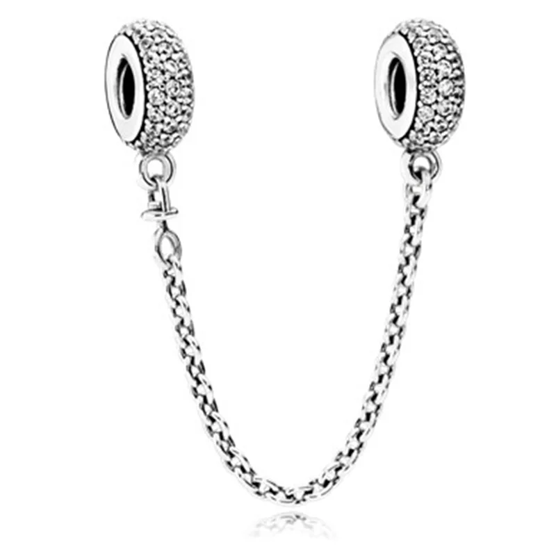 E-013 925, серебряный цвет, розовый, красный, прозрачный цветок, циркон, бисер, амулеты, подходят к оригиналу, Пандора, амулеты, браслет, Минни, Микки, клипсы, амулеты - Цвет: E-013