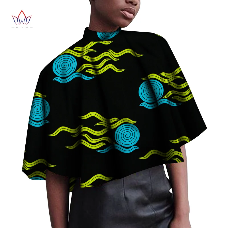 

African Women shirt Dashiki Cotton Wax Africa Clothes Loose style Upper Outer Garment Africaine bazin Femme Clothing WY6619