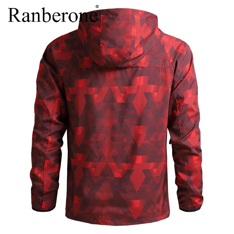 Ranberone 2021 Spring And Autumn New Hooded Jacket Men's Camouflage Sunscreen Clothing Men And Women's Tracksuit Sportswear