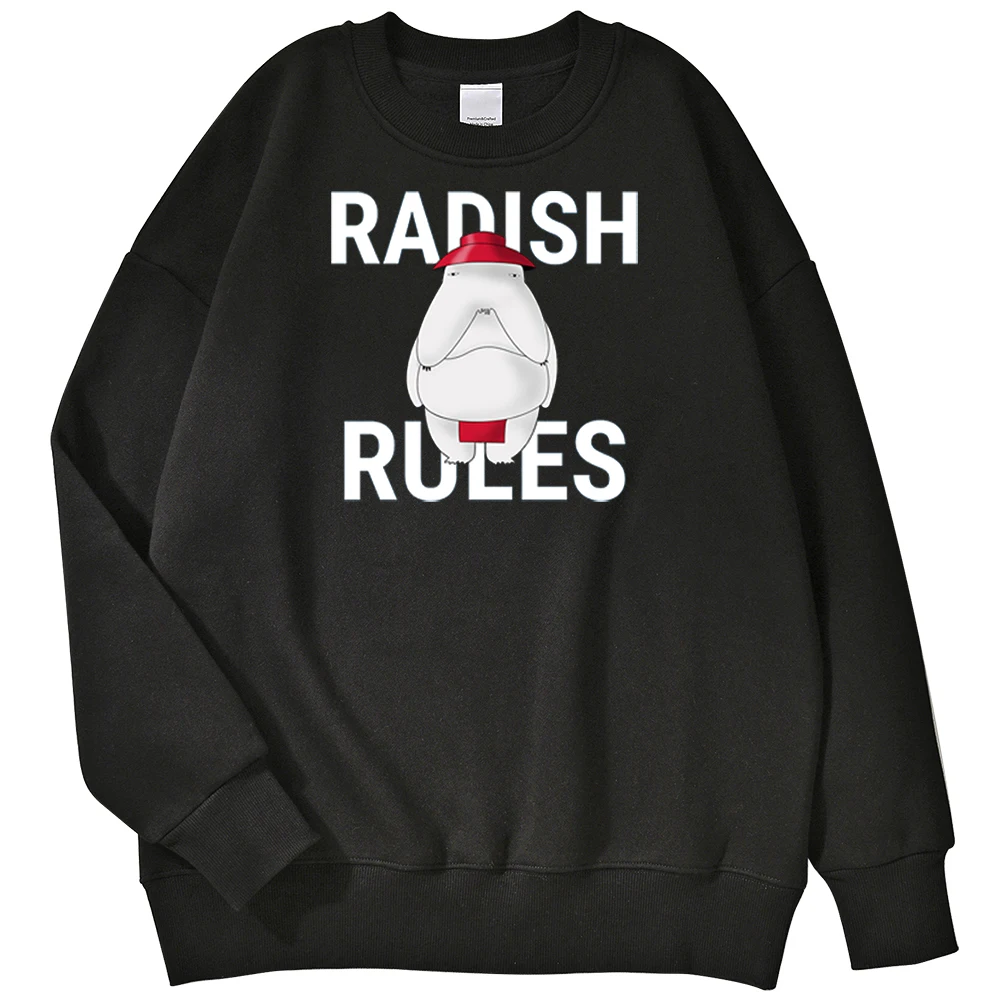 

Hoodies Radish Rules Printed Cool Letters Man Hoodies Harajuku Style Sweatshirts For Male Casual High Quality Men's Sweatshirt