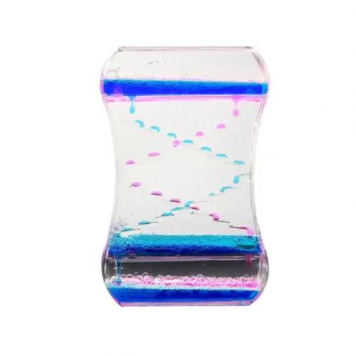 Blue Pink Жидкое движение пузырь капельного масла песочные часы таймер часы детские игрушки домашний Декор подарок - Цвет: Blue Pink