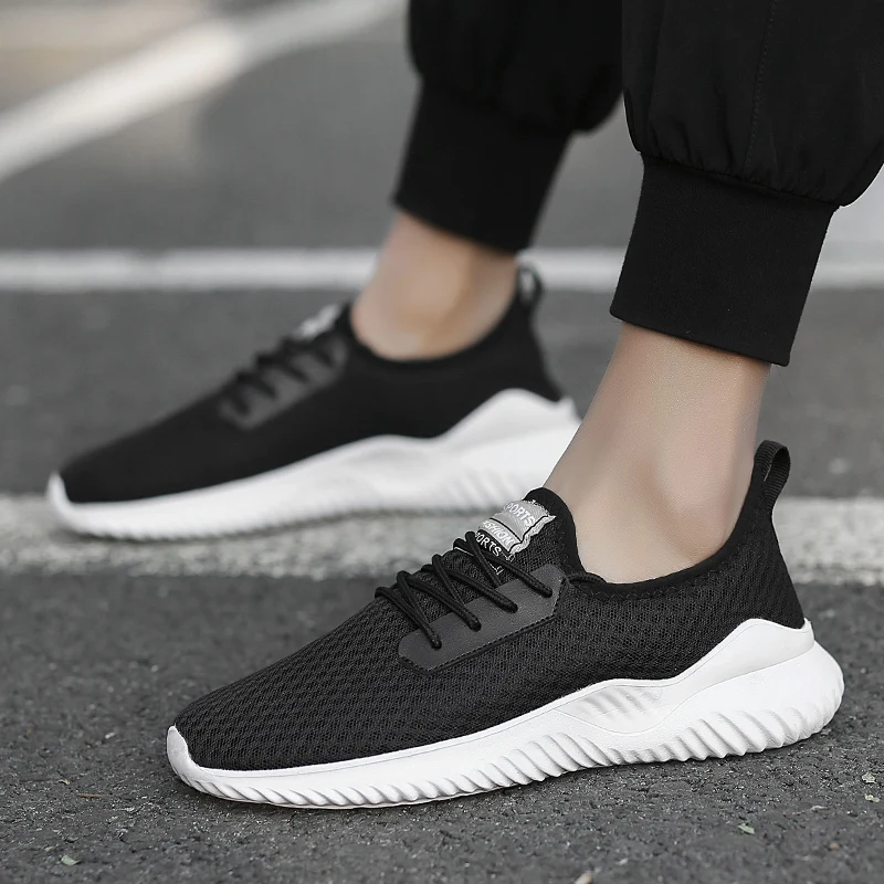 Мужские кроссовки новинка 2020 дышащая обувь для бега с одной сеткой молодежная