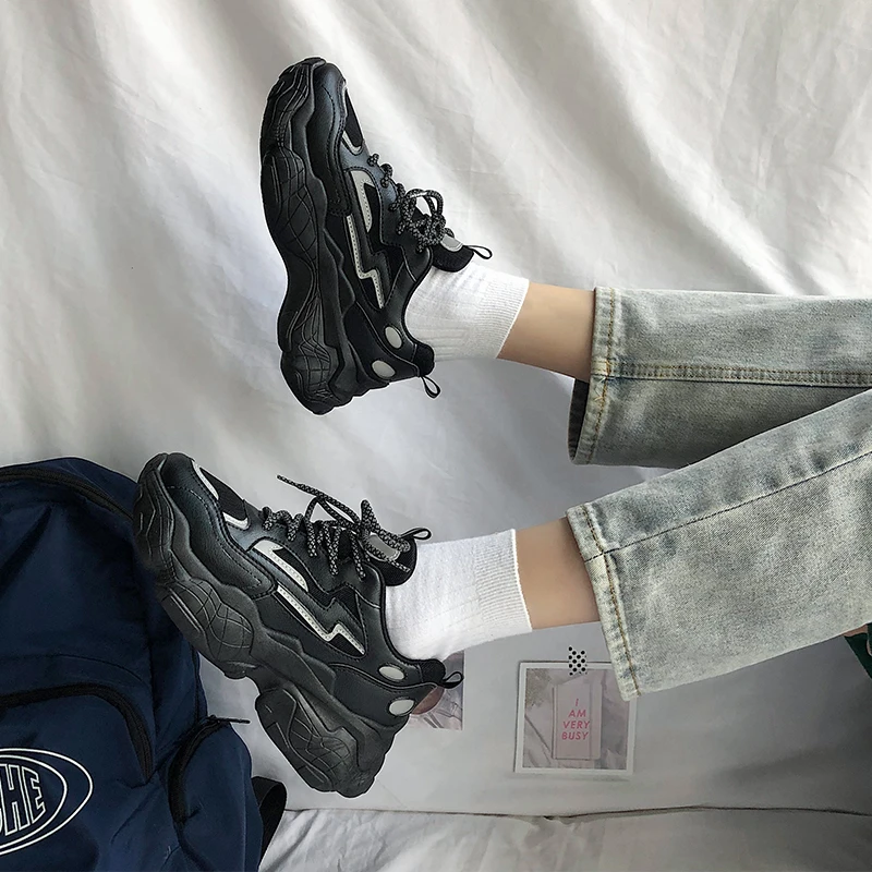 Женские кроссовки обувь 2018 модная для тенниса женская на каблуке платформе