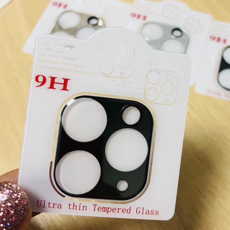 100 шт 3D полное покрытие объектива камеры закаленное стекло для iPhone 11 Pro Max 3D Красочные линзы камеры для iPhone 11 в OPP пакете