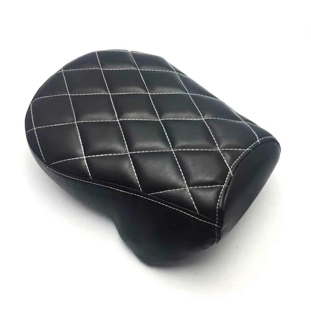 Черный Сшитый Кожаный передний драйвер Solo сиденье задний пассажирский коврик