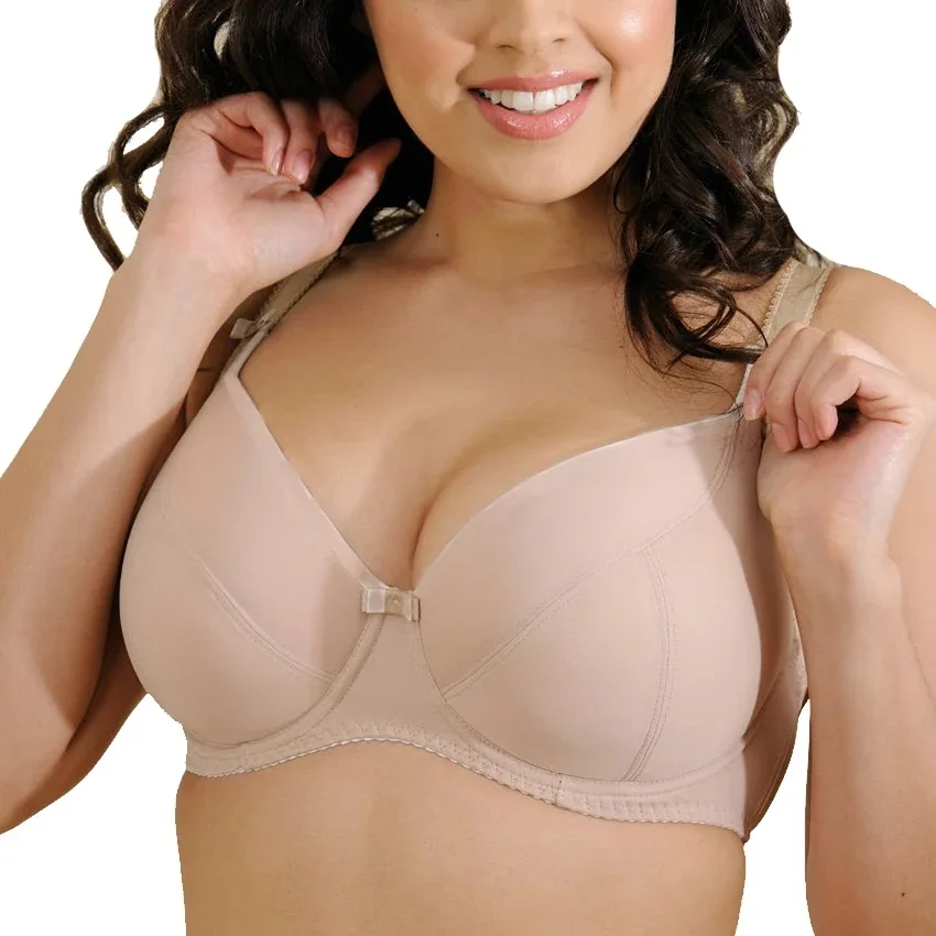 Гладкий женский бюстгальтер размера плюс минимайзер с полным покрытием без