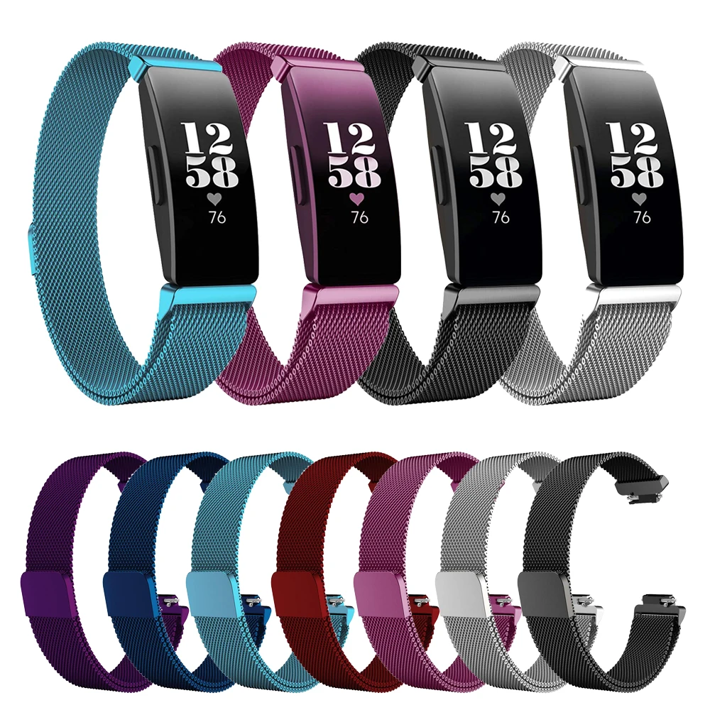 Для металла нержавеющая сталь Миланская петля ремешок для Fitbit Inspire HR браслет на