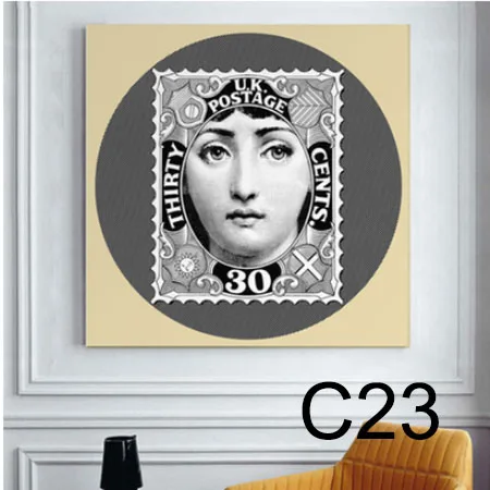 23 Decoracion fornazetti живопись Современные винтажные Ретро подарки настенные художественные цитаты Спальня Декор Арт Рисунок Фигуры с внутренней рамкой - Цвет: 23
