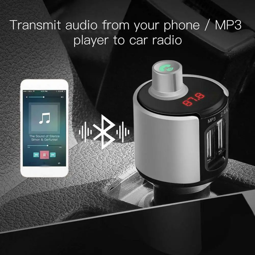 Беспроводной Bluetooth FM трансмиттер модулятор Автомобильный радиоадаптер MP3 плеер 3