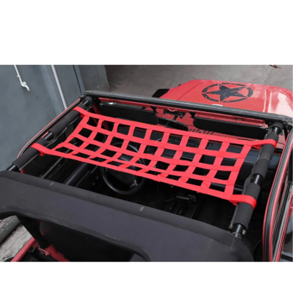 Сетка для хранения верхней крыши автомобиля сетка груза Jeep Wrangler JK YJ TJ JKU JL JT 1987 2018