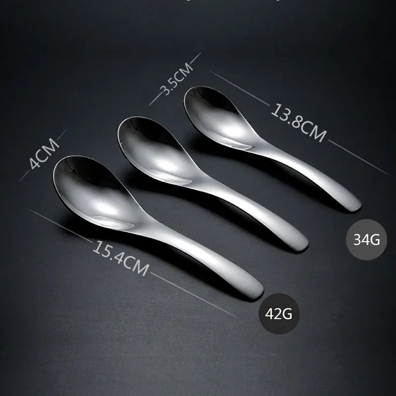 

304 Children's Tableware Flat Soup Spoon Palace Spoon Gift Spoon Stainless Steel Cutlery Set