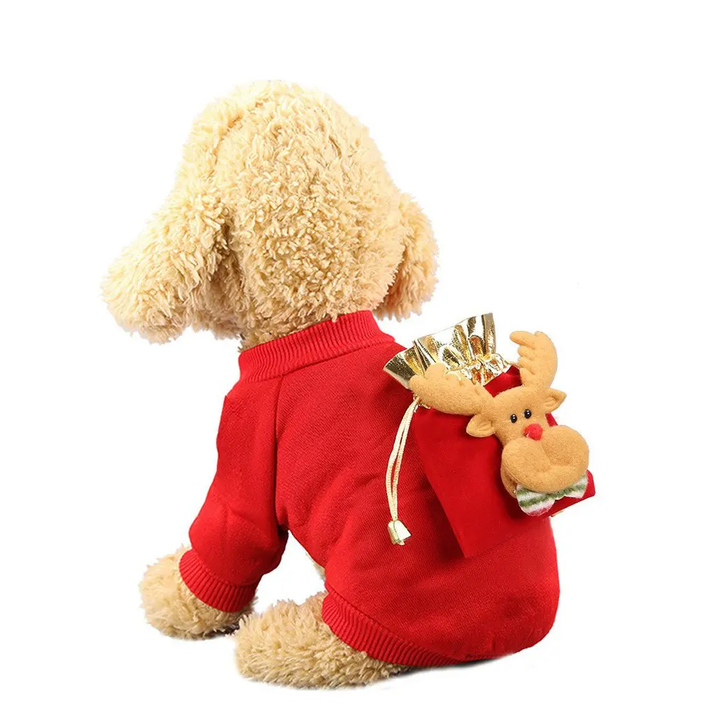 

Christmas Dog Clothes for Dogs Coat Elk Costume Winter Halloween Costume for Small Big Dogs Pet Clothing Outfit