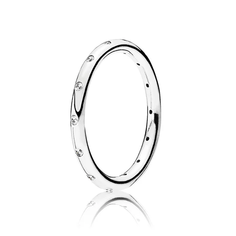 Аутентичные 925 пробы Серебряные Оригинальные сверкающие капли кольцо Европы для