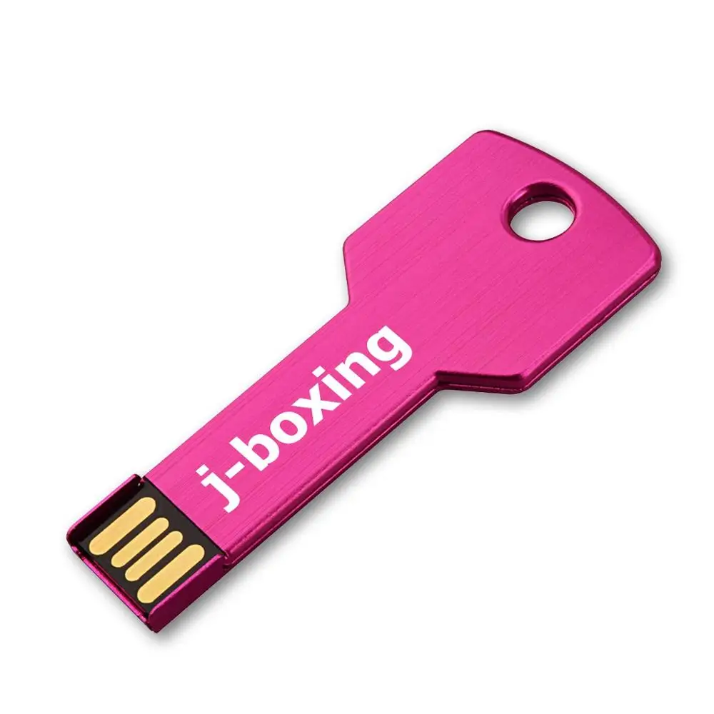 

USB-флеш-накопитель J-boxing, металлический ключ, 32 ГБ, 64 ГБ, USB 2,0, 8 ГБ, 16 ГБ, для компьютеров, Macbook, планшетов, флеш-накопителей, розовый