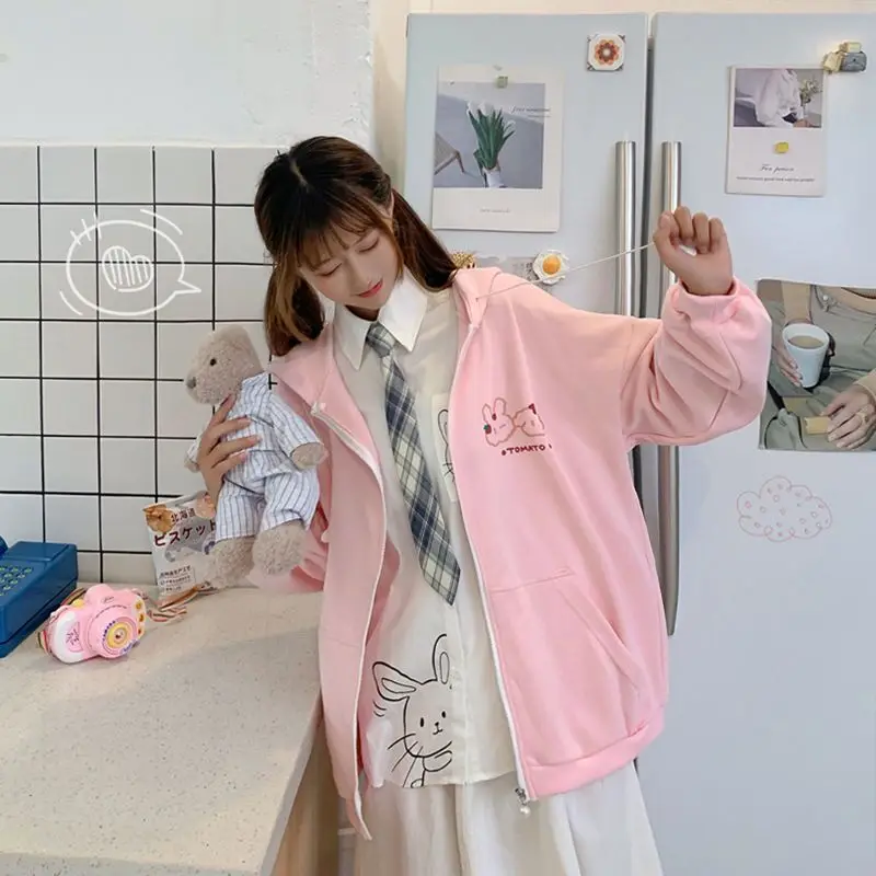 Куртка женская бархатная в Корейском стиле мягкая японском Харадзюку для