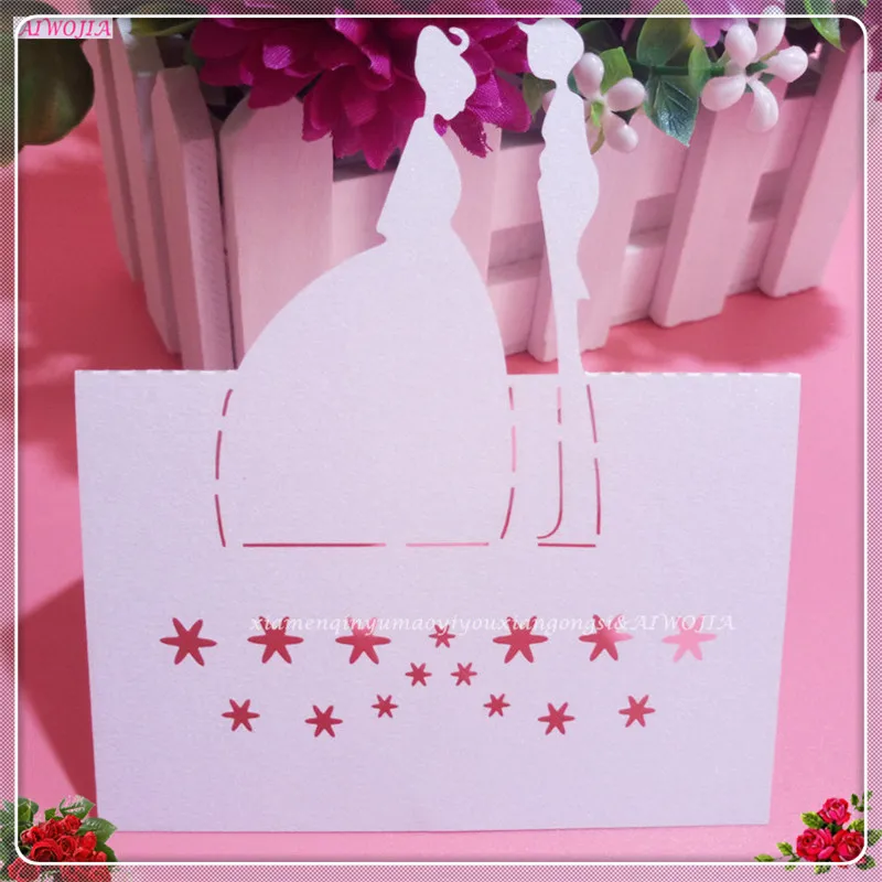 100 шт. романтическая лазерная карта для жениха свадьбы сиденья стола украшения