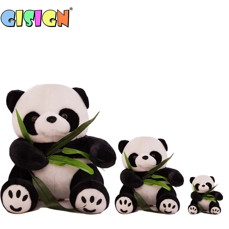 

Cute panda soft plush toy bamboo leaf bear pillow cartoon animal panda baby filling pendant funny Doll Toy children gift