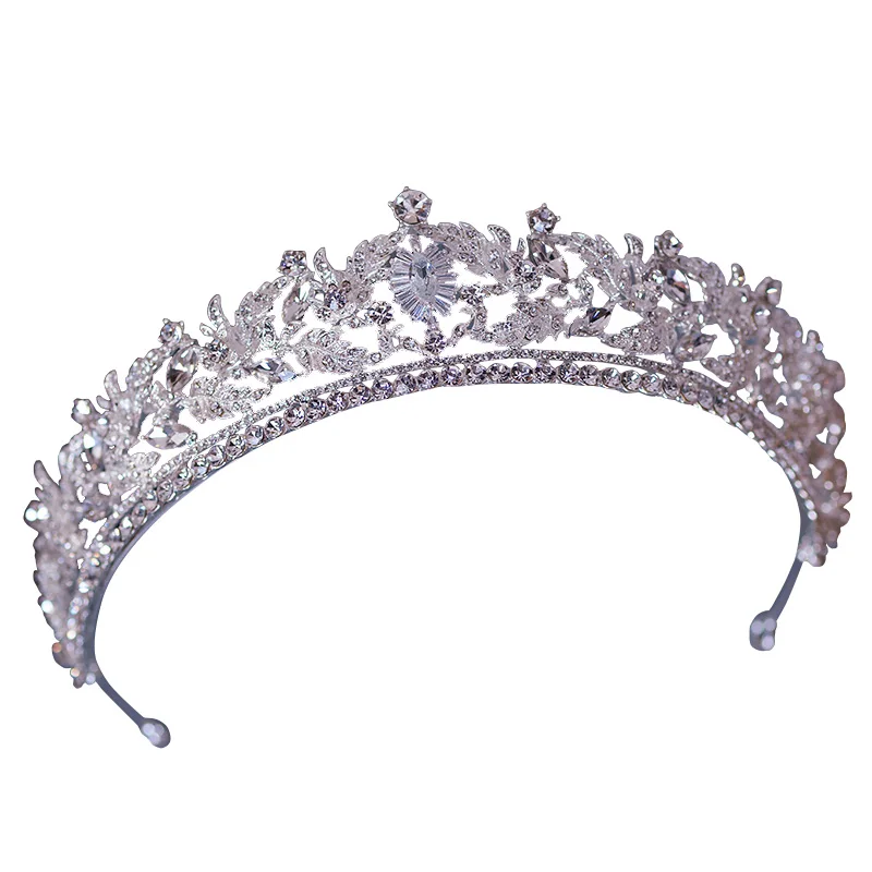 

Himstory Crystals Rhinestone Full Cubic Zirconia Women Flower Diademe Tiara Crown for Bridal Wedding Hair Jewelry Accessories