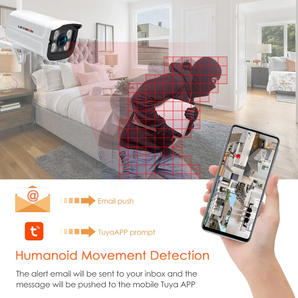 4 канала 1080P Tuya домашняя CCTV Wifi NVR комплект Водонепроницаемая наружная система