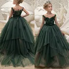 Цветочные платья для девочек на свадьбу, банкет, платье для девочек с жемчугом, платья на день рождения, бальное платье с длинными рукавами в виде лепестков для причастия