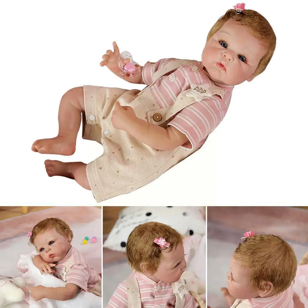 

50CM Rebirth Baby Lifelike Handmade Fine Paint Custom Vinyl Material Toys For Girls V1M2